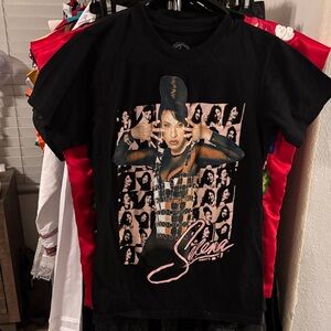 Selena Black Graphic Women T-Shirt